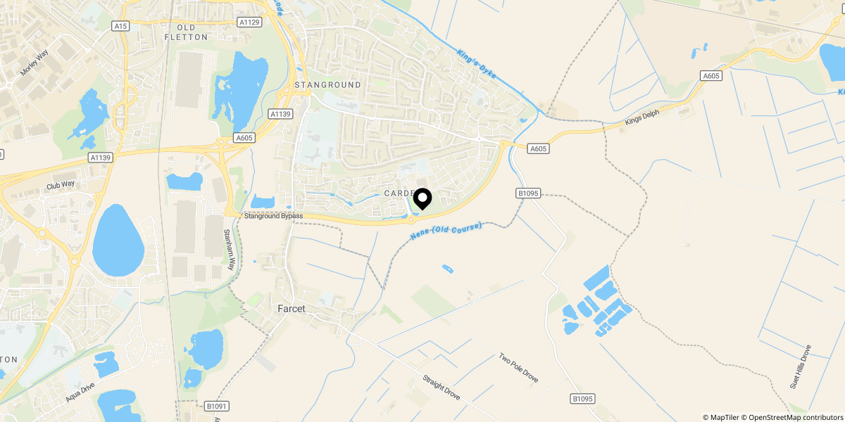 Approximate location of Fabian Grove, CARDEA/STANGROUND SOUTH , PE2 
