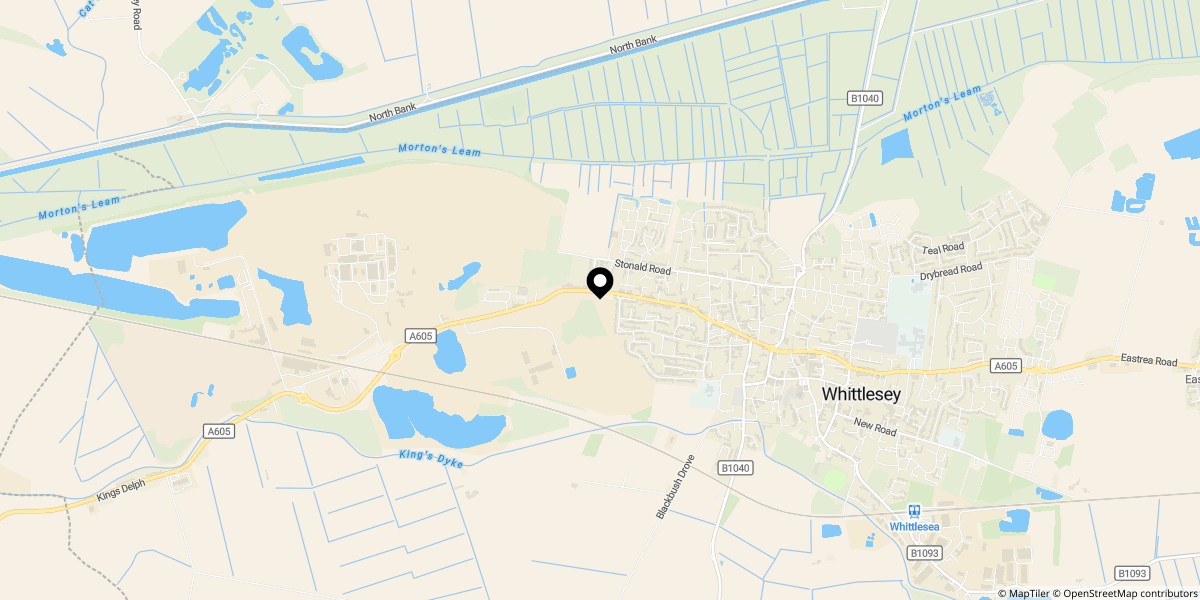 Approximate location of Peterborough Road, WHITTLESEY, Peterborough, PE7 1NJ