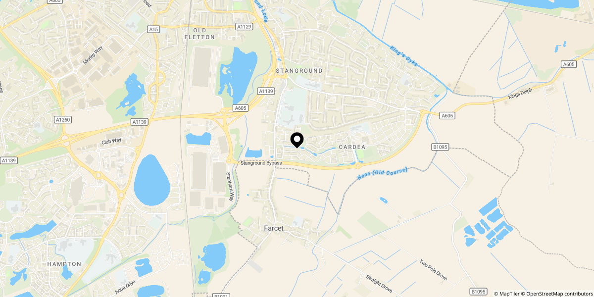 Approximate location of Jupiter Avenue, CARDEA/STANGROUND SOUTH, Peterborough, PE2
