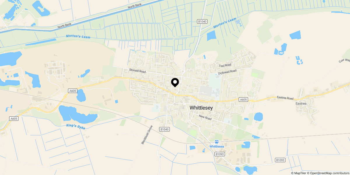 Approximate location of St. Judes Court, WHITTLESEY, PE7